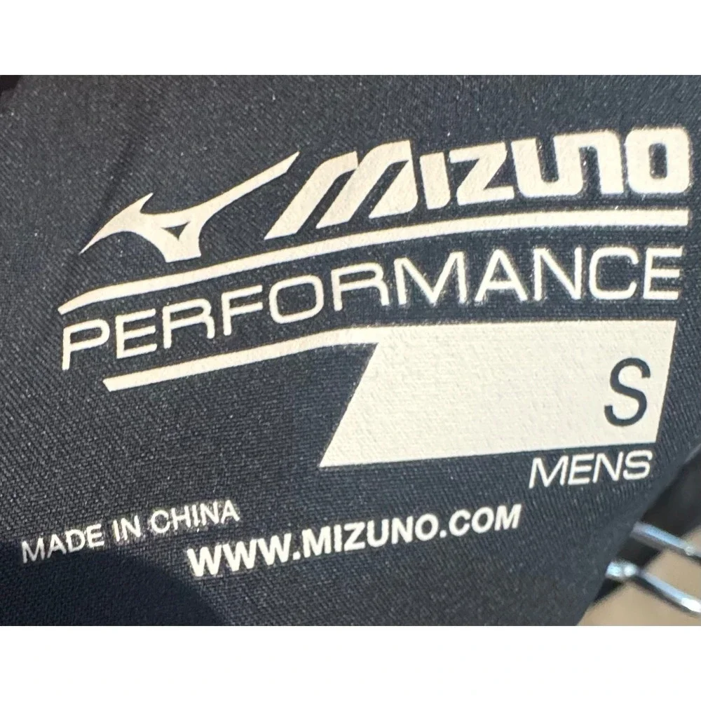 Mizuno Mens Performance Quarter Zip Pullover Black Grey Athletic Top Small
